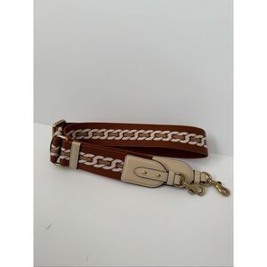 Coach Brown and Cream Bag Strap